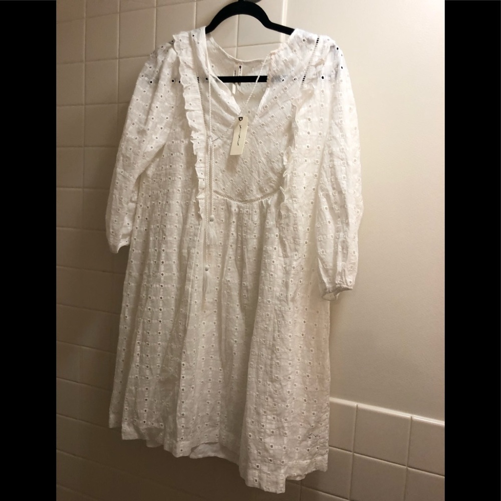 Anthropologie Thames Tunic White Dress Sz 6 - Picture 5 of 7